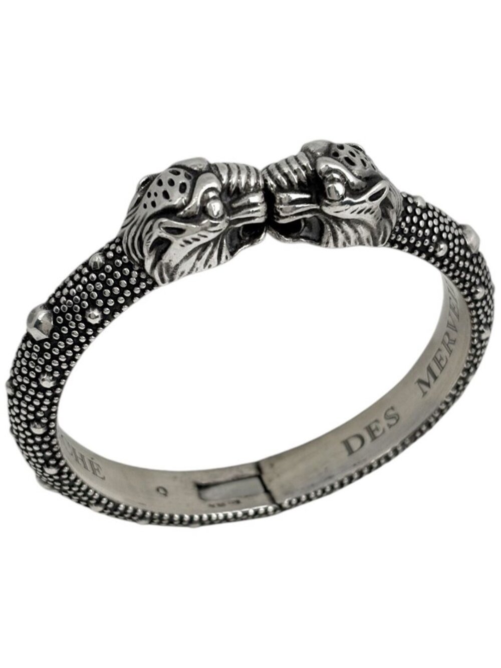 Gucci Bangle Tiger Head 925 Sterling Silver Bracelet